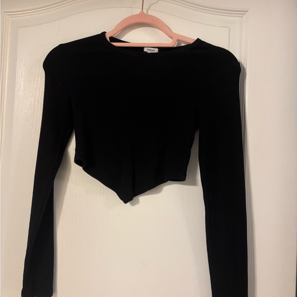 Garage Black Long Sleeve Top